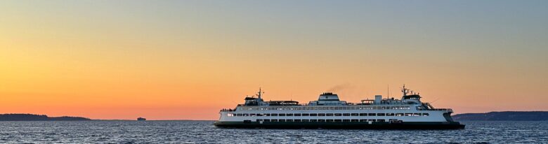 Ferry at Sunset